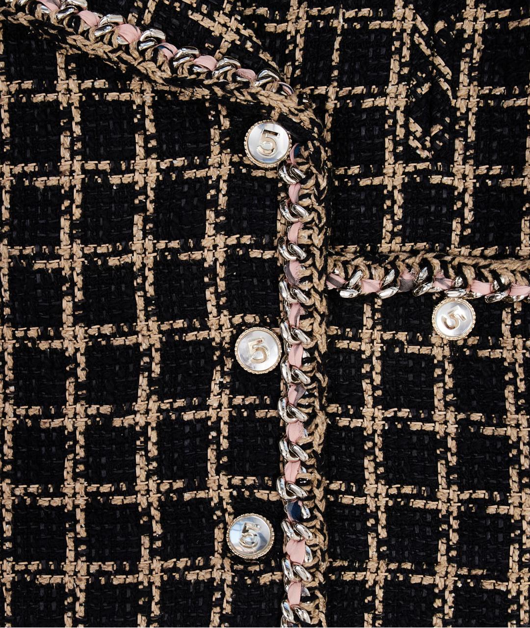 CHANEL Черный хлопковый жакет/пиджак, фото 2