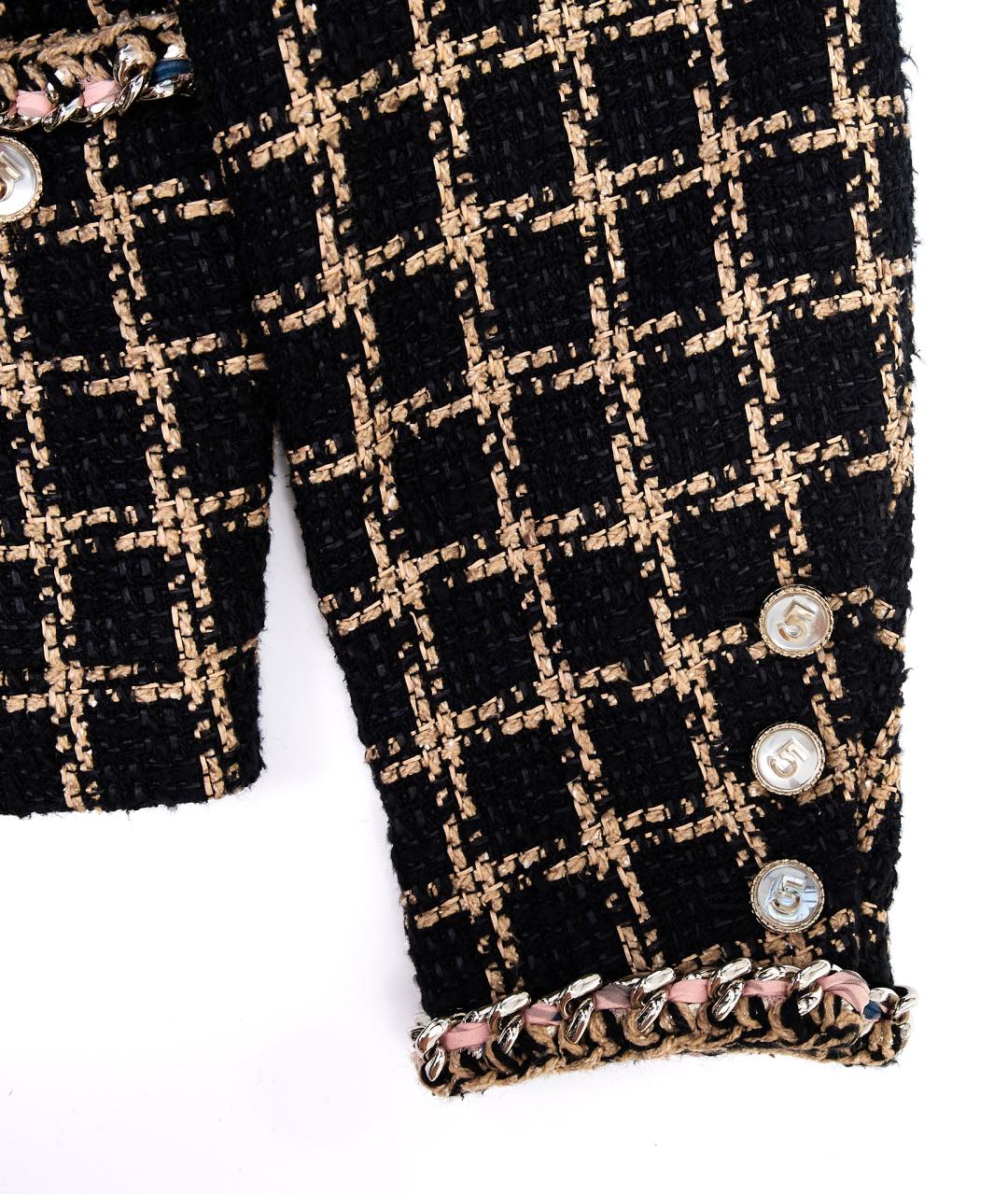 CHANEL Черный хлопковый жакет/пиджак, фото 3