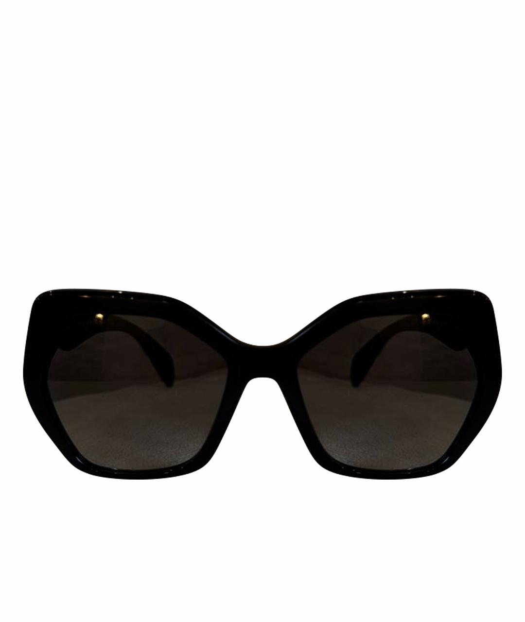 PRADA Черные пластиковые солнцезащитные очки, фото 1