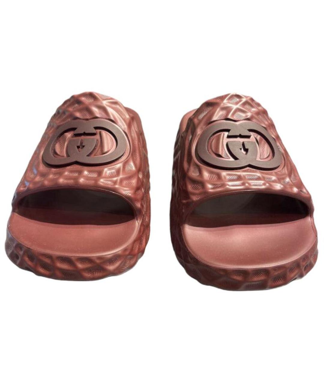 GUCCI Бордовые сандалии, фото 3