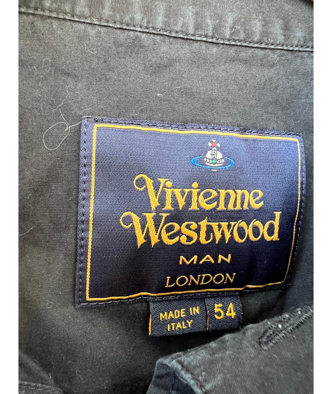 VIVIENNE WESTWOOD Черная хлопковая кэжуал рубашка, фото 2