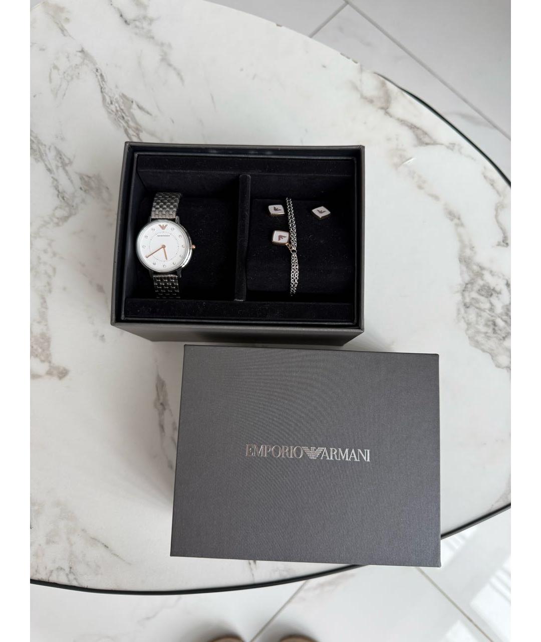 EMPORIO ARMANI Серебряные стальные часы, фото 3