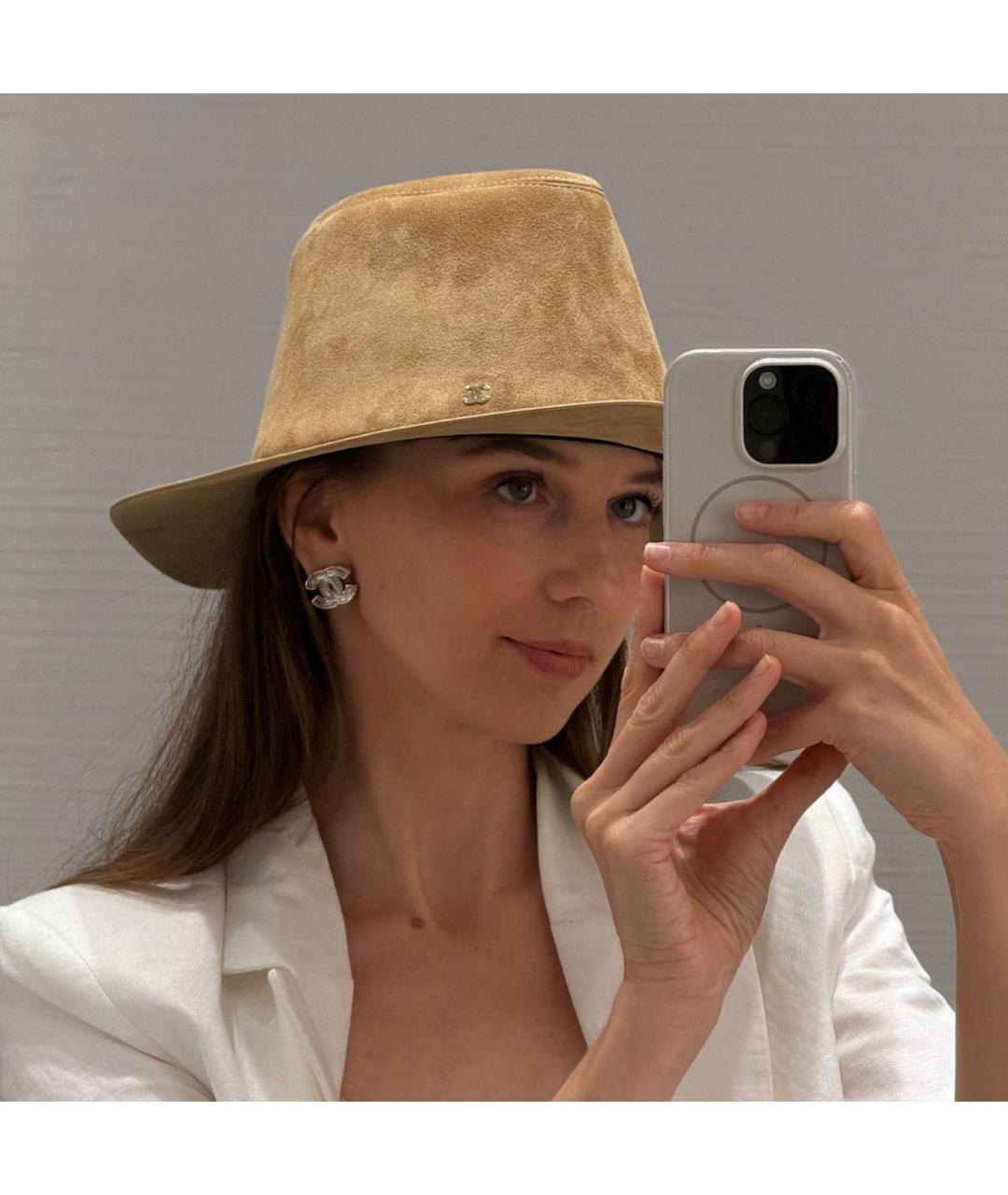 CHANEL Бежевая шляпа, фото 5