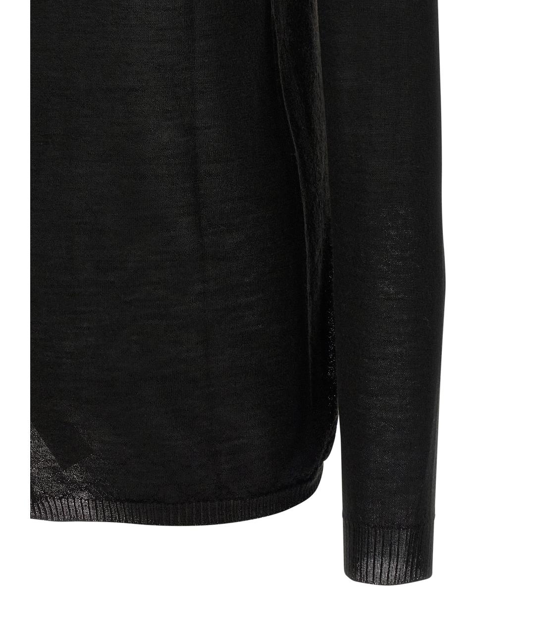 RICK OWENS Черный шерстяной джемпер / свитер, фото 4
