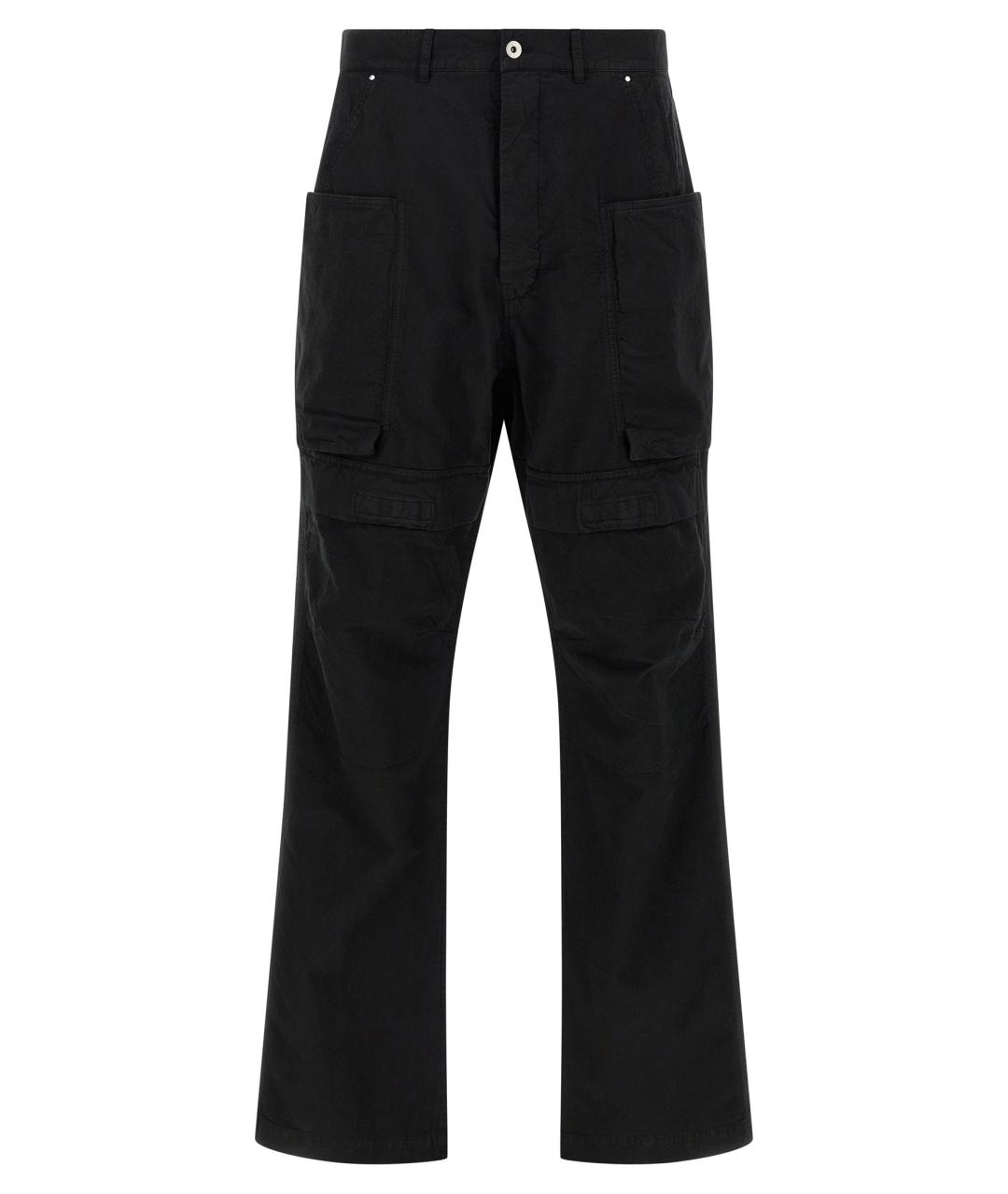 RICK OWENS DRKSHDW Черные хлопковые повседневные брюки, фото 1