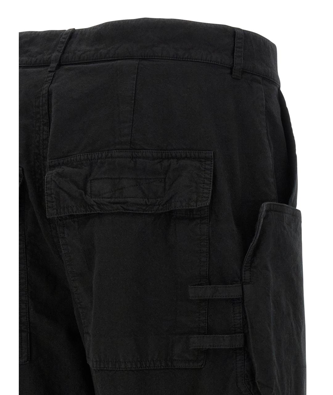 RICK OWENS DRKSHDW Черные хлопковые повседневные брюки, фото 4