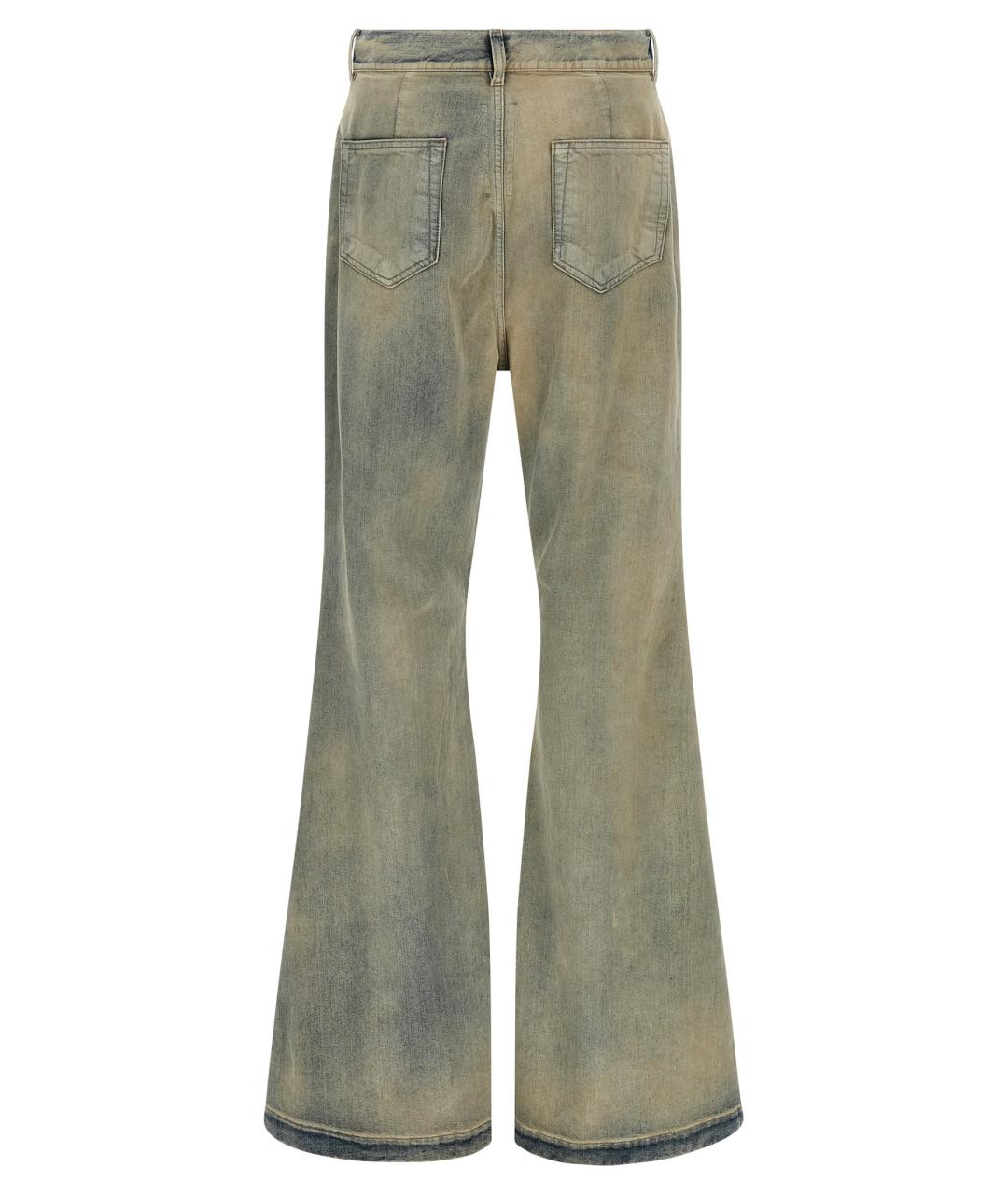 RICK OWENS DRKSHDW Бежевые хлопковые прямые джинсы, фото 2