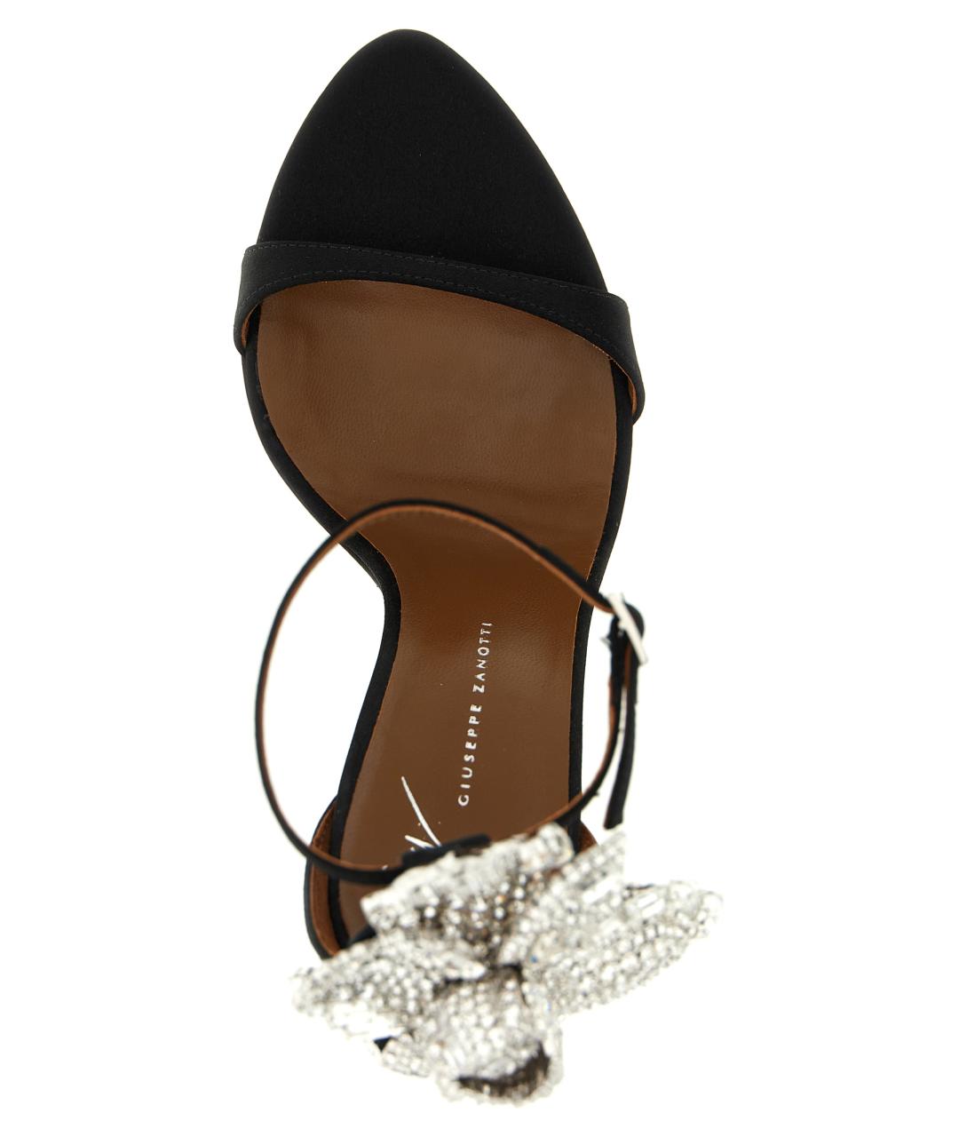 GIUSEPPE ZANOTTI DESIGN Черные синтетические босоножки, фото 4