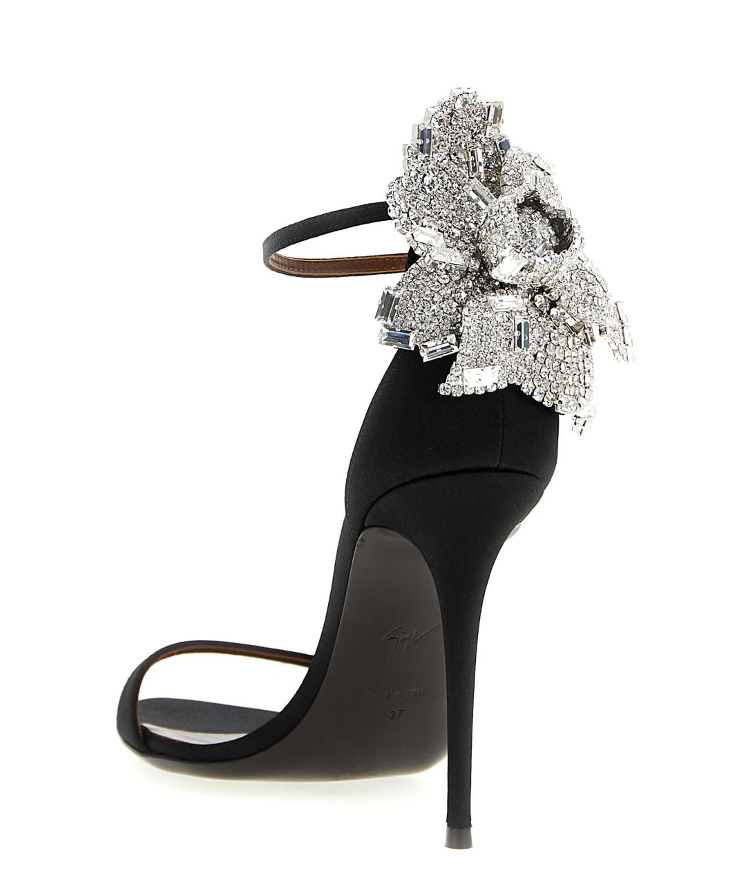 GIUSEPPE ZANOTTI DESIGN Черные синтетические босоножки, фото 3