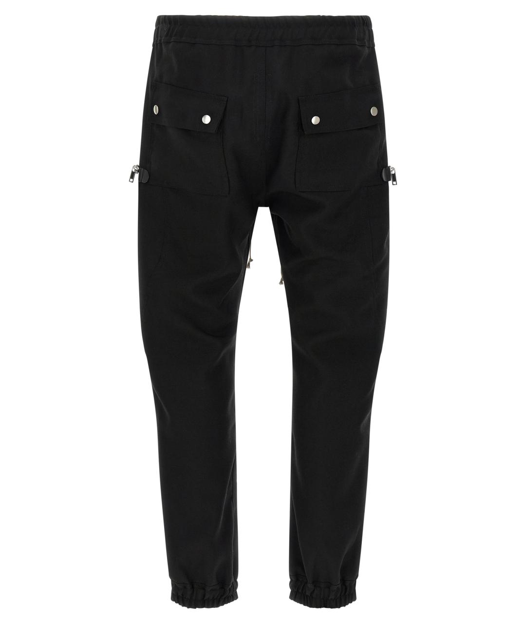 RICK OWENS Черные шерстяные повседневные брюки, фото 2
