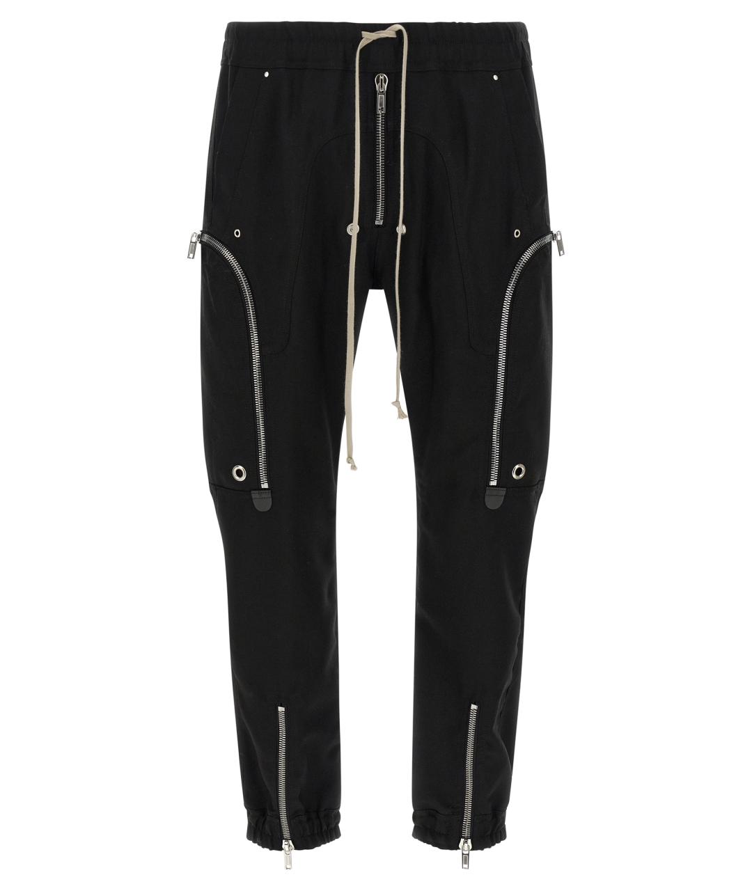 RICK OWENS Черные шерстяные повседневные брюки, фото 1
