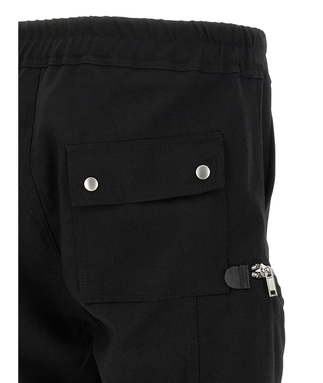 RICK OWENS Черные шерстяные повседневные брюки, фото 4