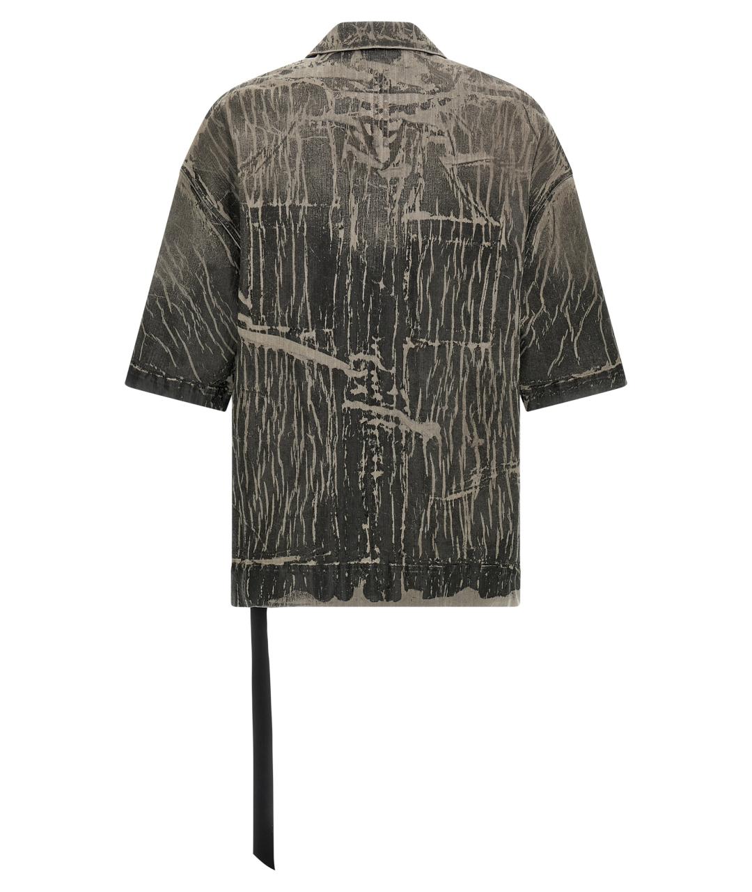 RICK OWENS DRKSHDW Серая хлопковая кэжуал рубашка, фото 2
