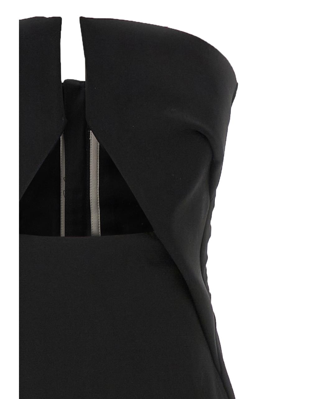 RICK OWENS Черное шерстяное коктейльное платье, фото 3
