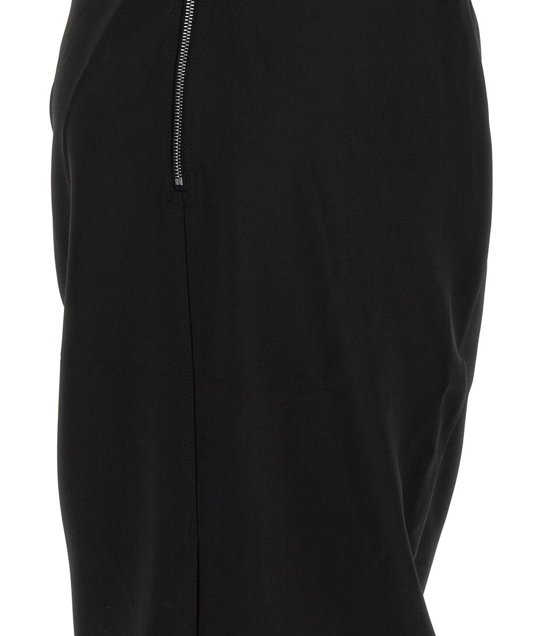 RICK OWENS Черное шерстяное коктейльное платье, фото 4