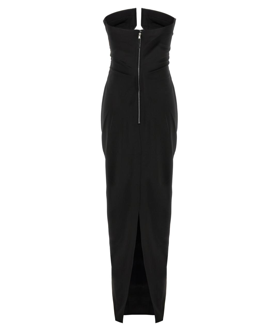 RICK OWENS Черное шерстяное коктейльное платье, фото 2