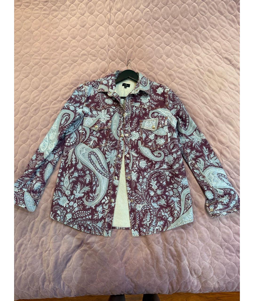 ETRO Голубая деним рубашка, фото 5