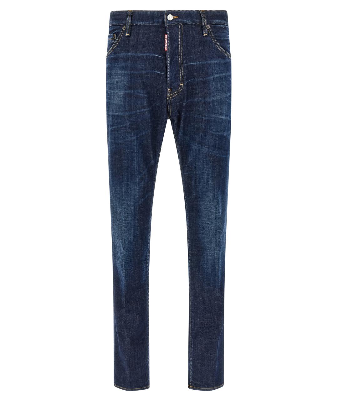 DSQUARED2 Синие хлопковые прямые джинсы, фото 1