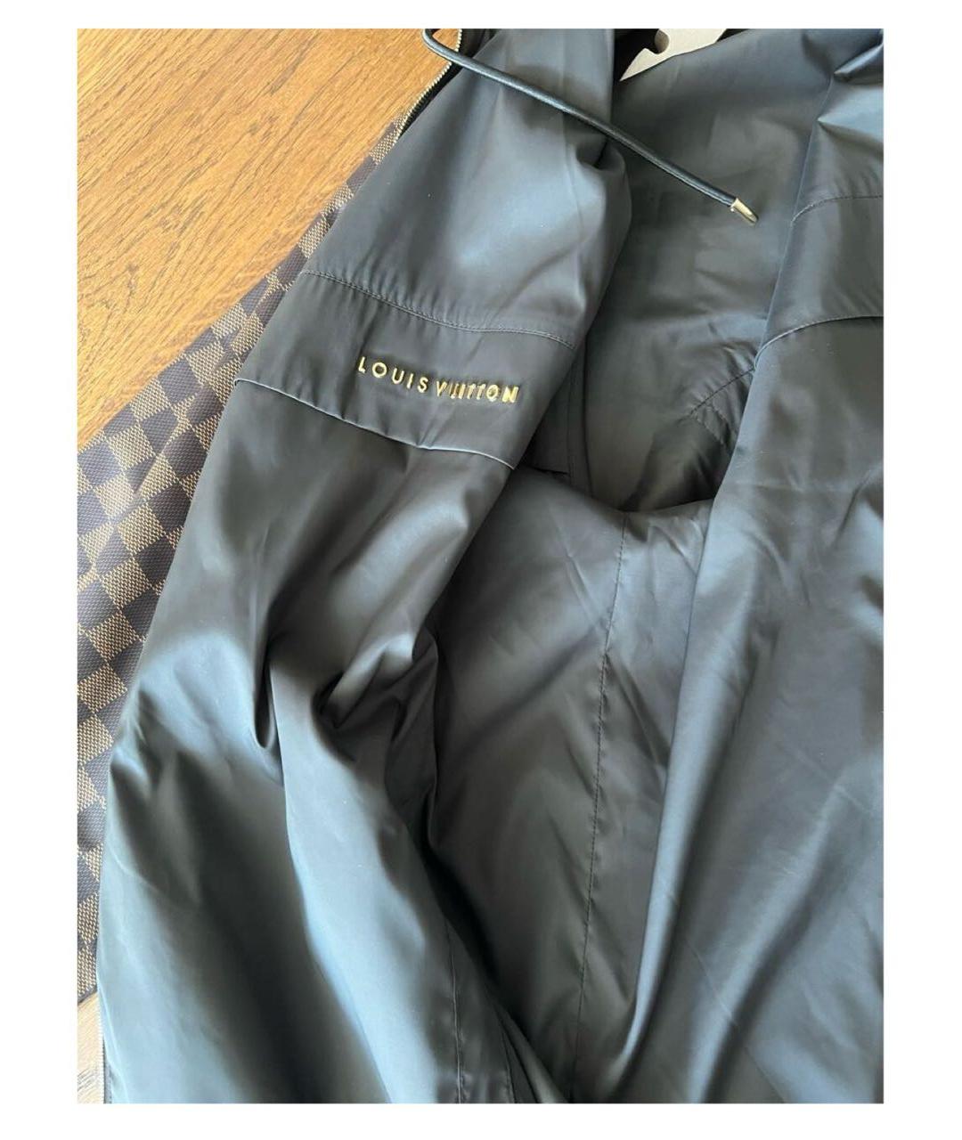 LOUIS VUITTON Коричневая полиамидовая куртка, фото 4