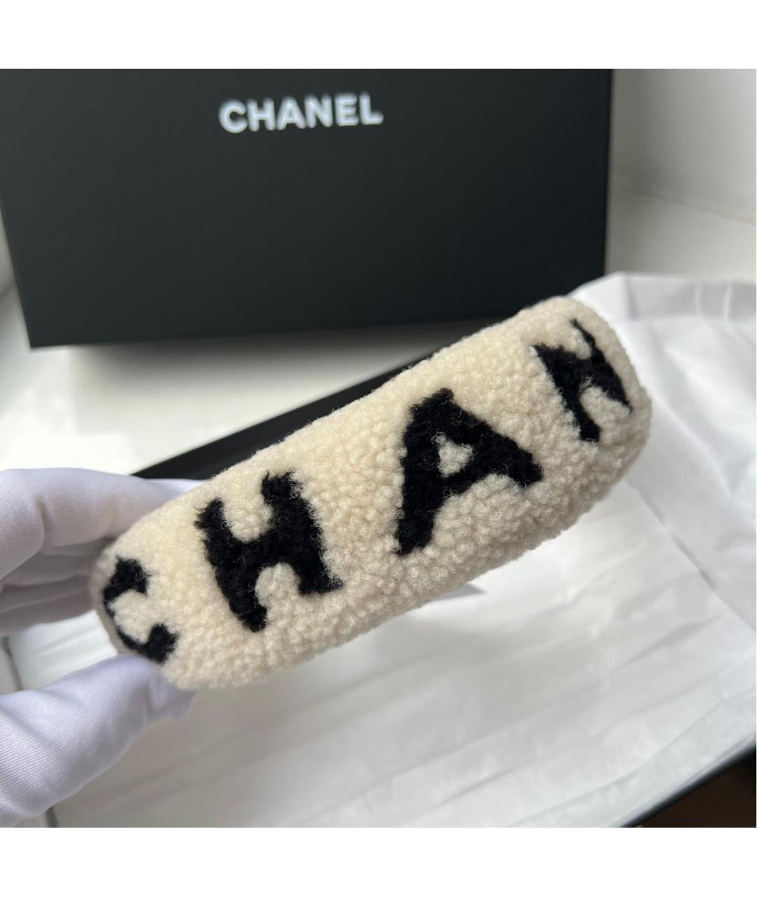 CHANEL Белый ободок, фото 6