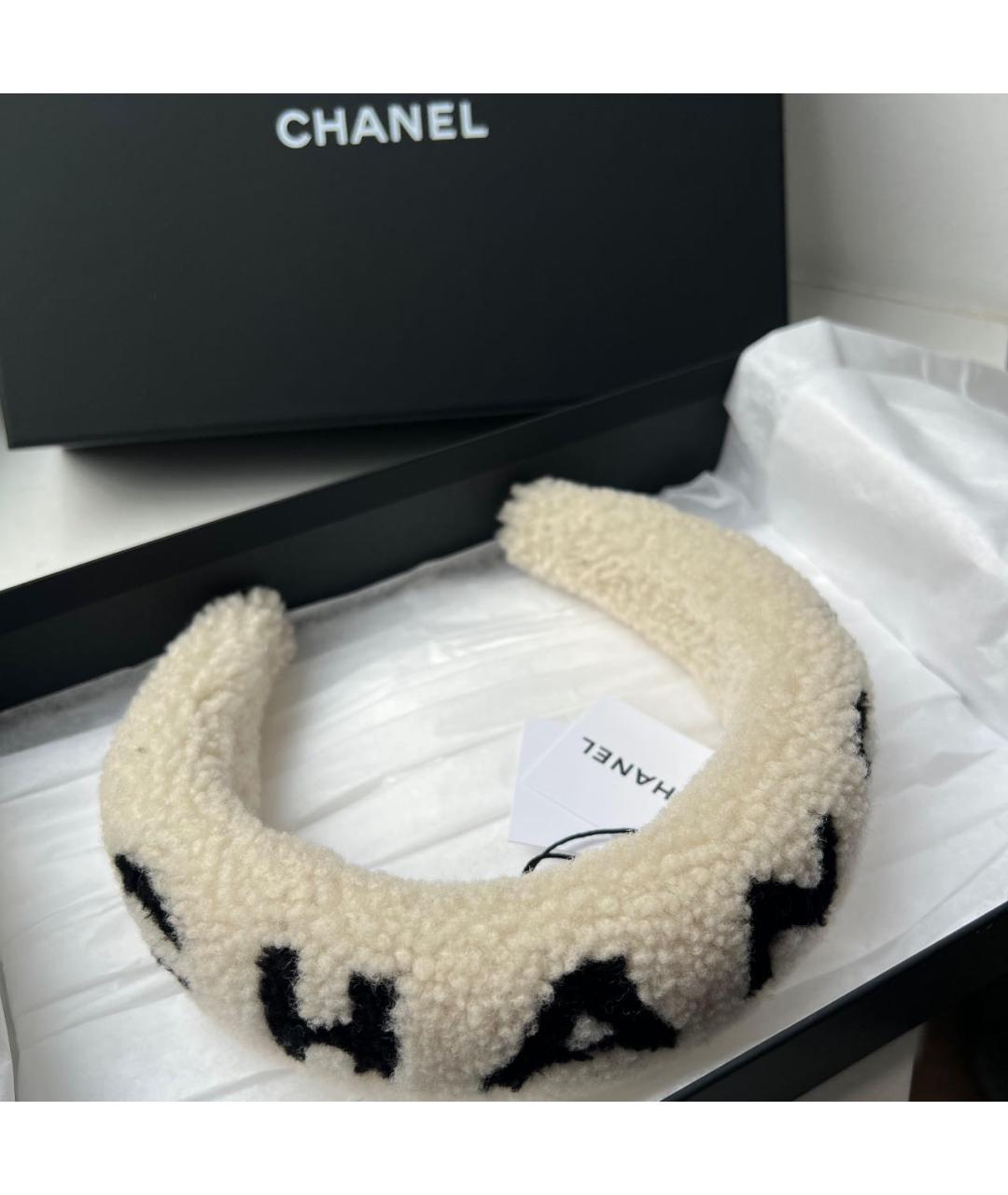 CHANEL Белый ободок, фото 5