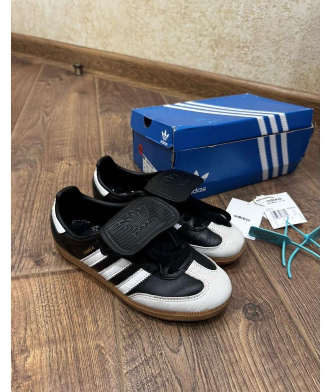 ADIDAS Черные кожаные кеды, фото 7