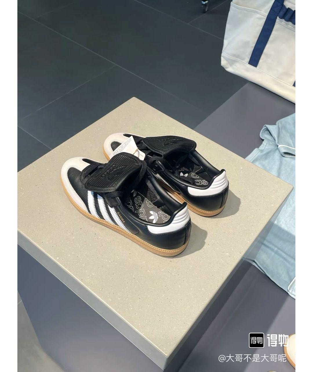 ADIDAS Черные кожаные кеды, фото 6