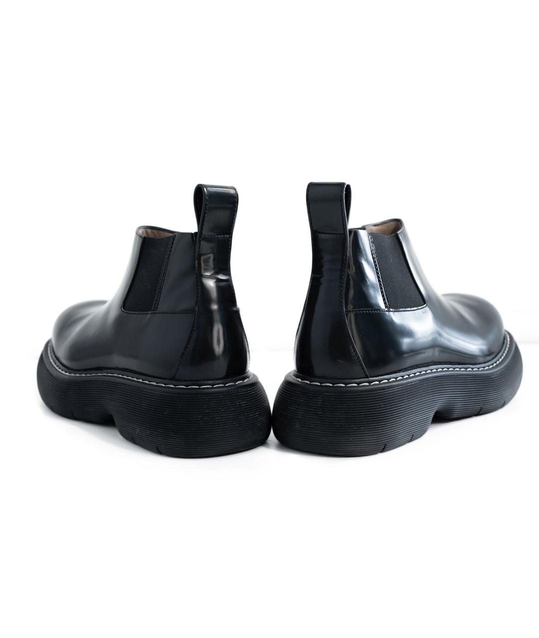 BOTTEGA VENETA Черные кожаные высокие ботинки, фото 5