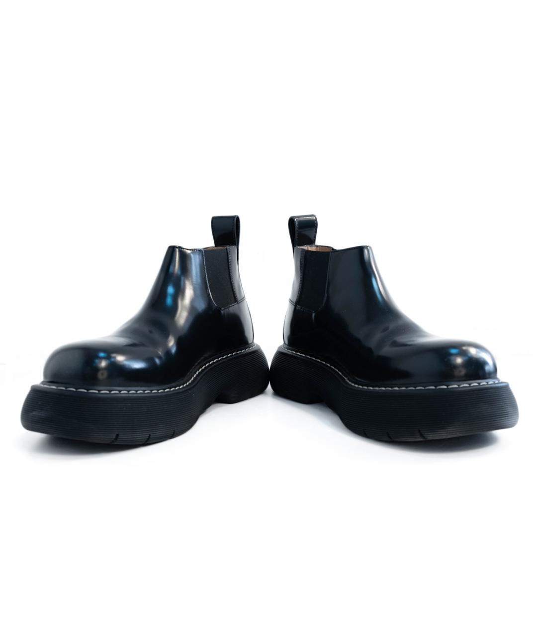 BOTTEGA VENETA Черные кожаные высокие ботинки, фото 4