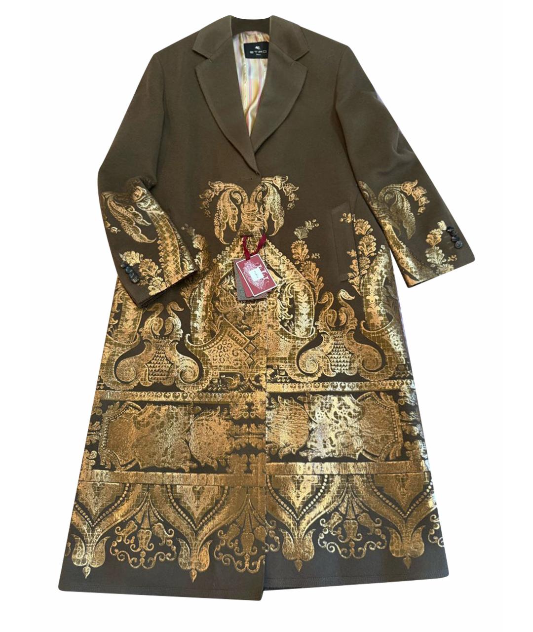 ETRO Коричневое кашемировое пальто, фото 1