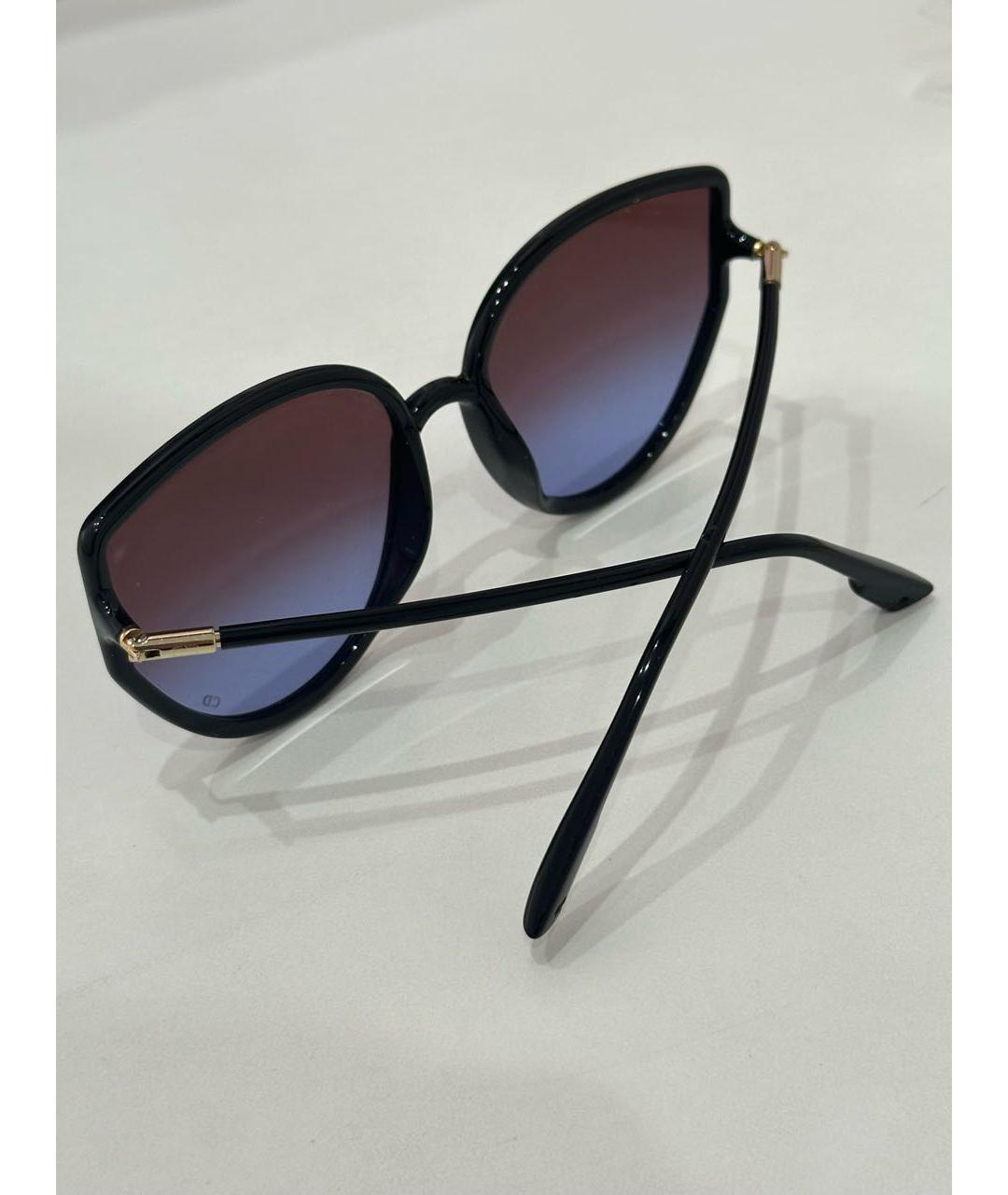 CHRISTIAN DIOR Черные пластиковые солнцезащитные очки, фото 2