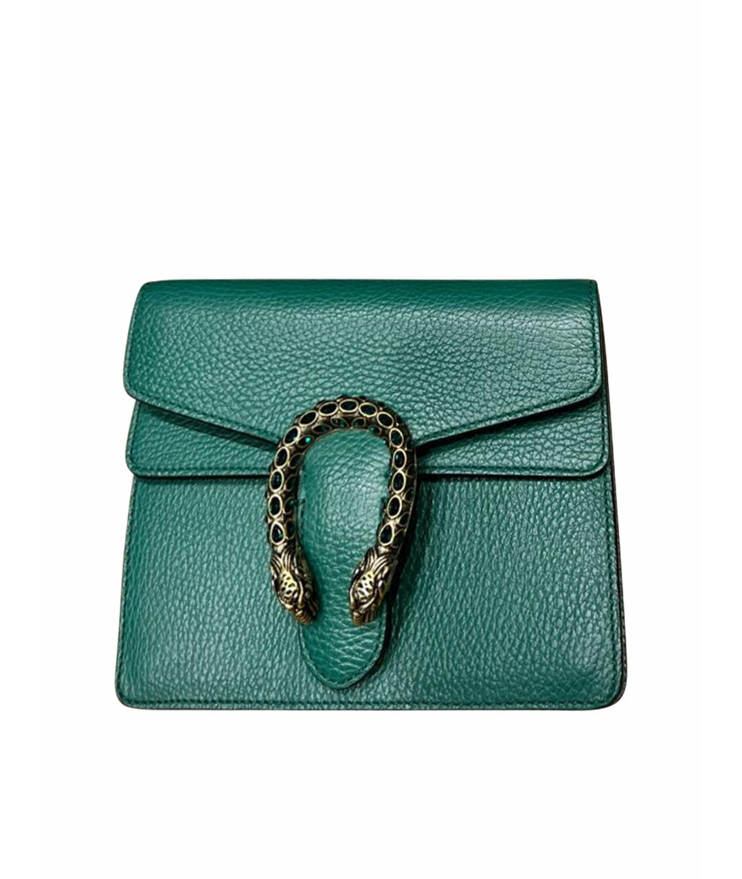 GUCCI Зеленая кожаная сумка через плечо, фото 1