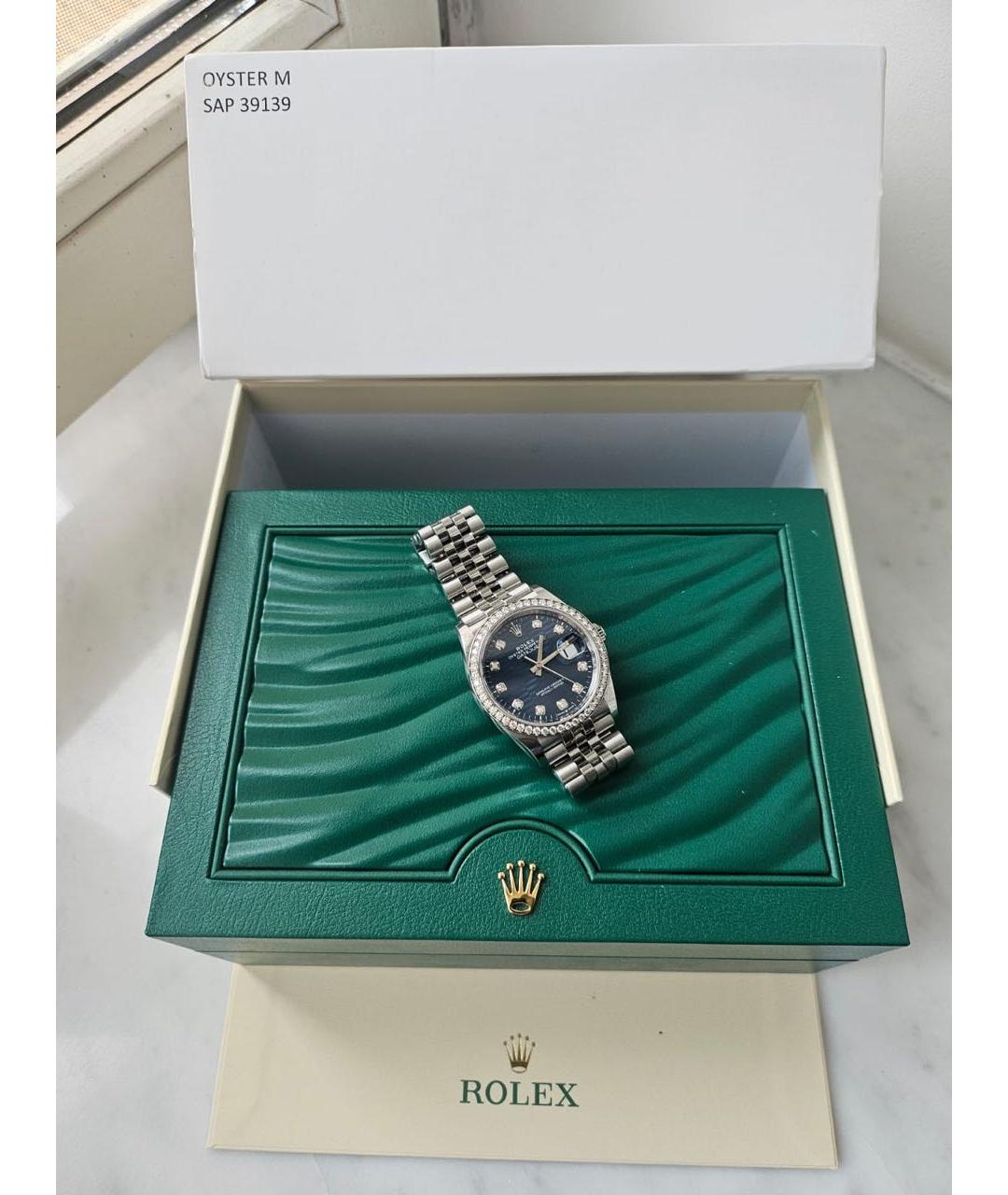 ROLEX Серебряные стальные часы, фото 3