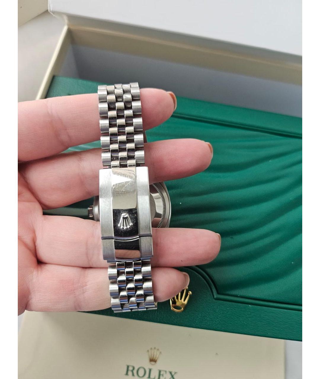 ROLEX Серебряные стальные часы, фото 5