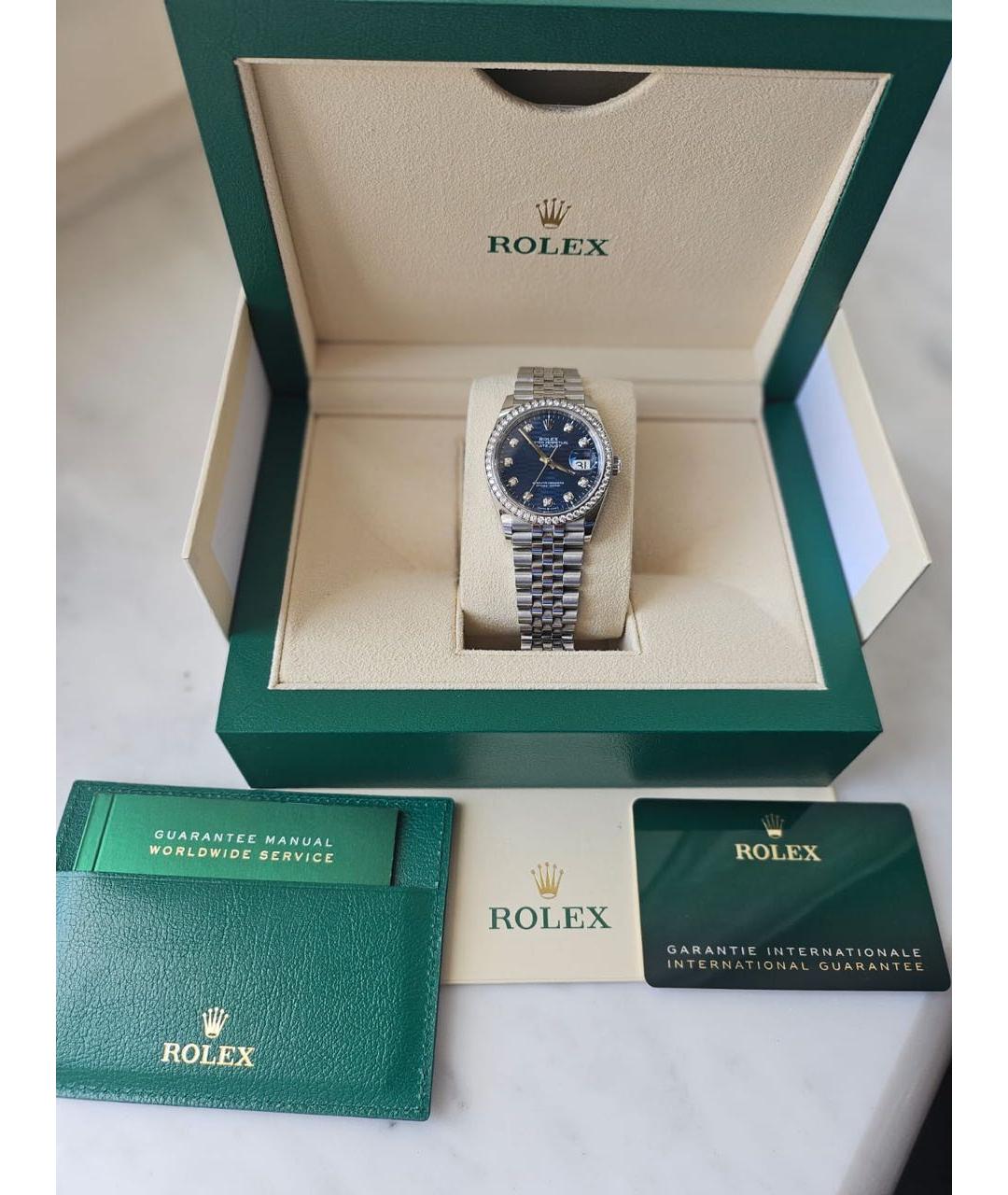 ROLEX Серебряные стальные часы, фото 2