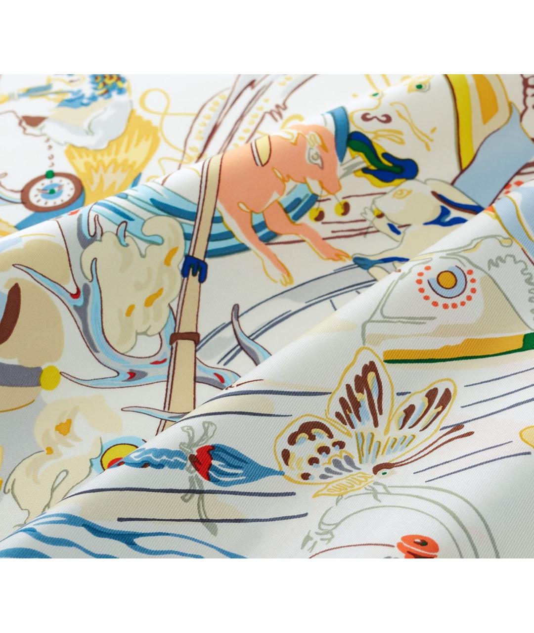 HERMES Мульти шелковый платок, фото 2