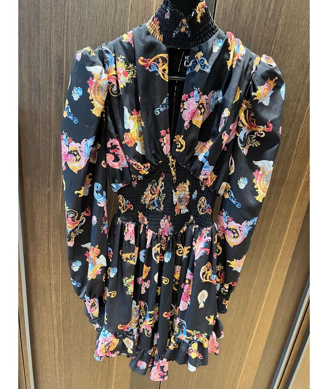 VERSACE JEANS COUTURE Черное полиэстеровое коктейльное платье, фото 3