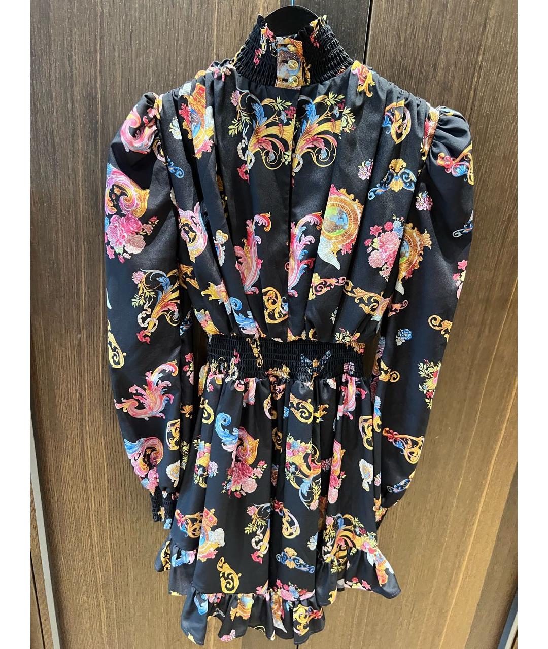 VERSACE JEANS COUTURE Черное полиэстеровое коктейльное платье, фото 2