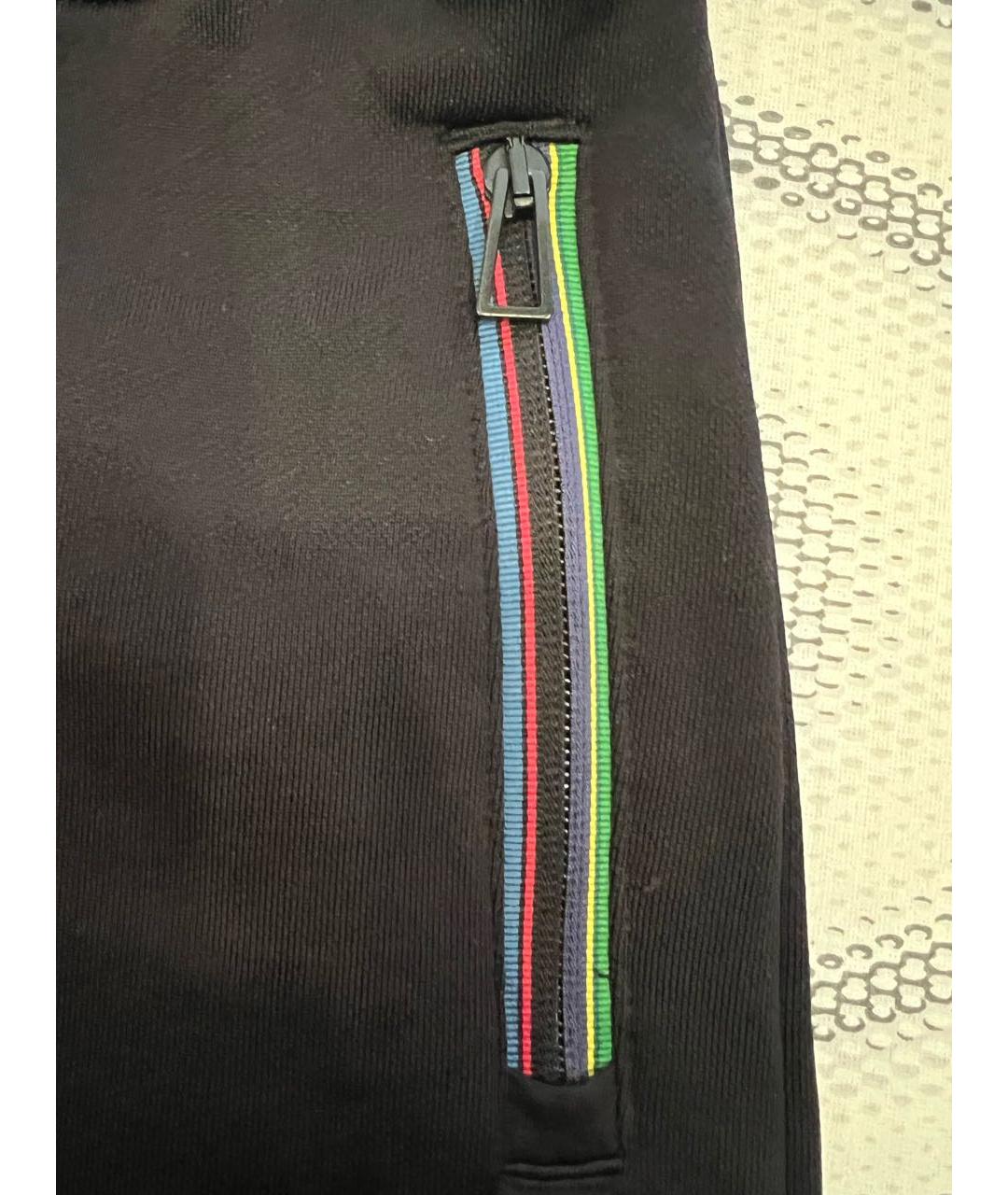 PAUL SMITH Черные хлопковые повседневные брюки, фото 5