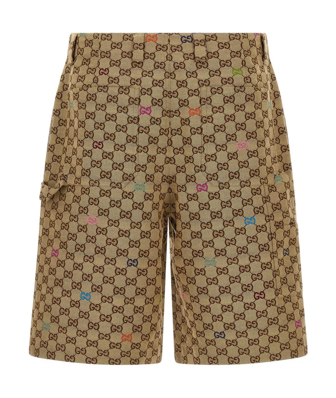GUCCI Бежевые хлопковые шорты, фото 2