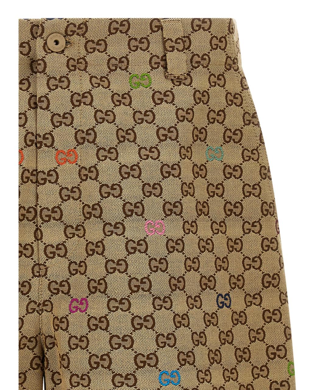 GUCCI Бежевые хлопковые шорты, фото 3