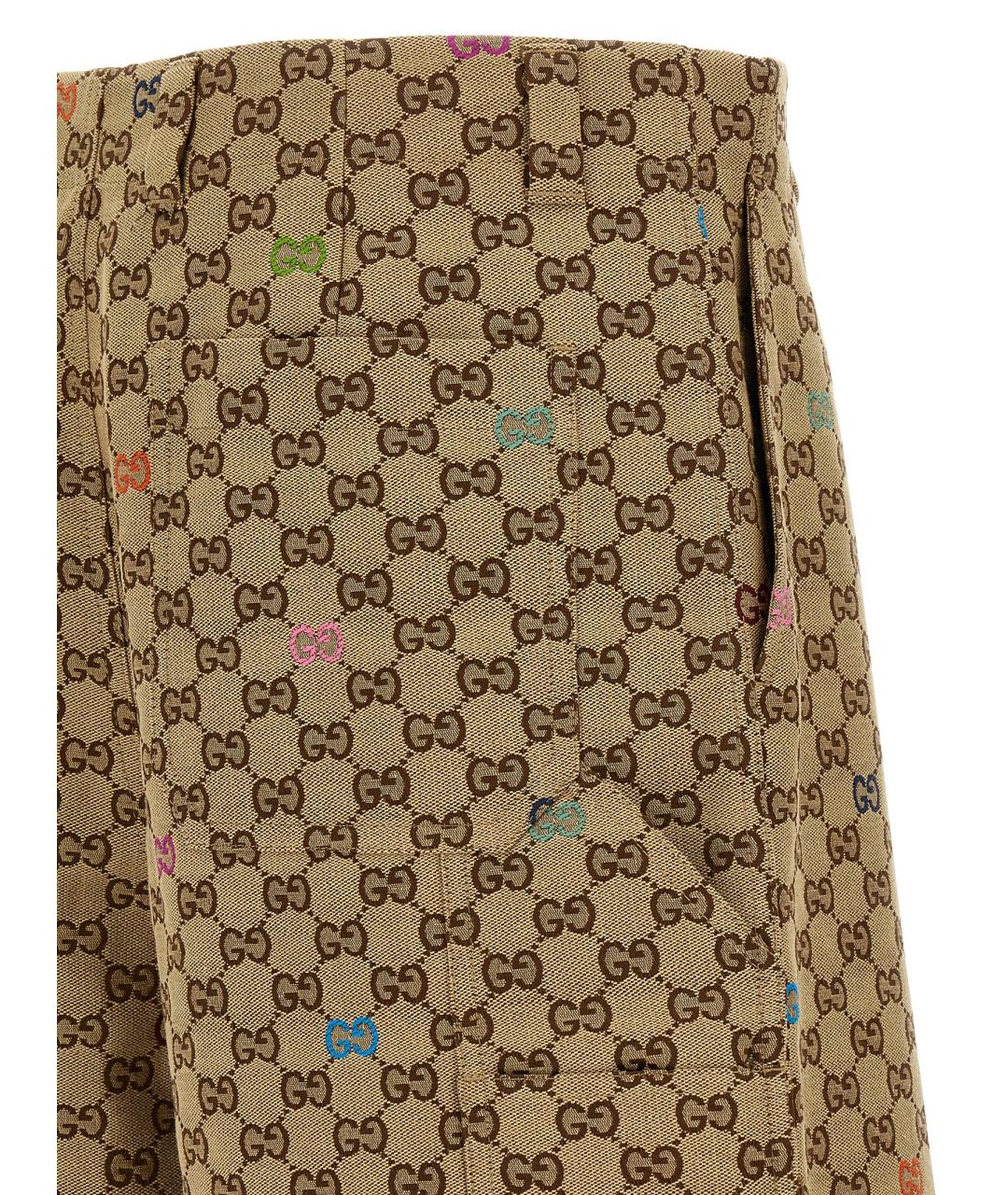 GUCCI Бежевые хлопковые шорты, фото 4