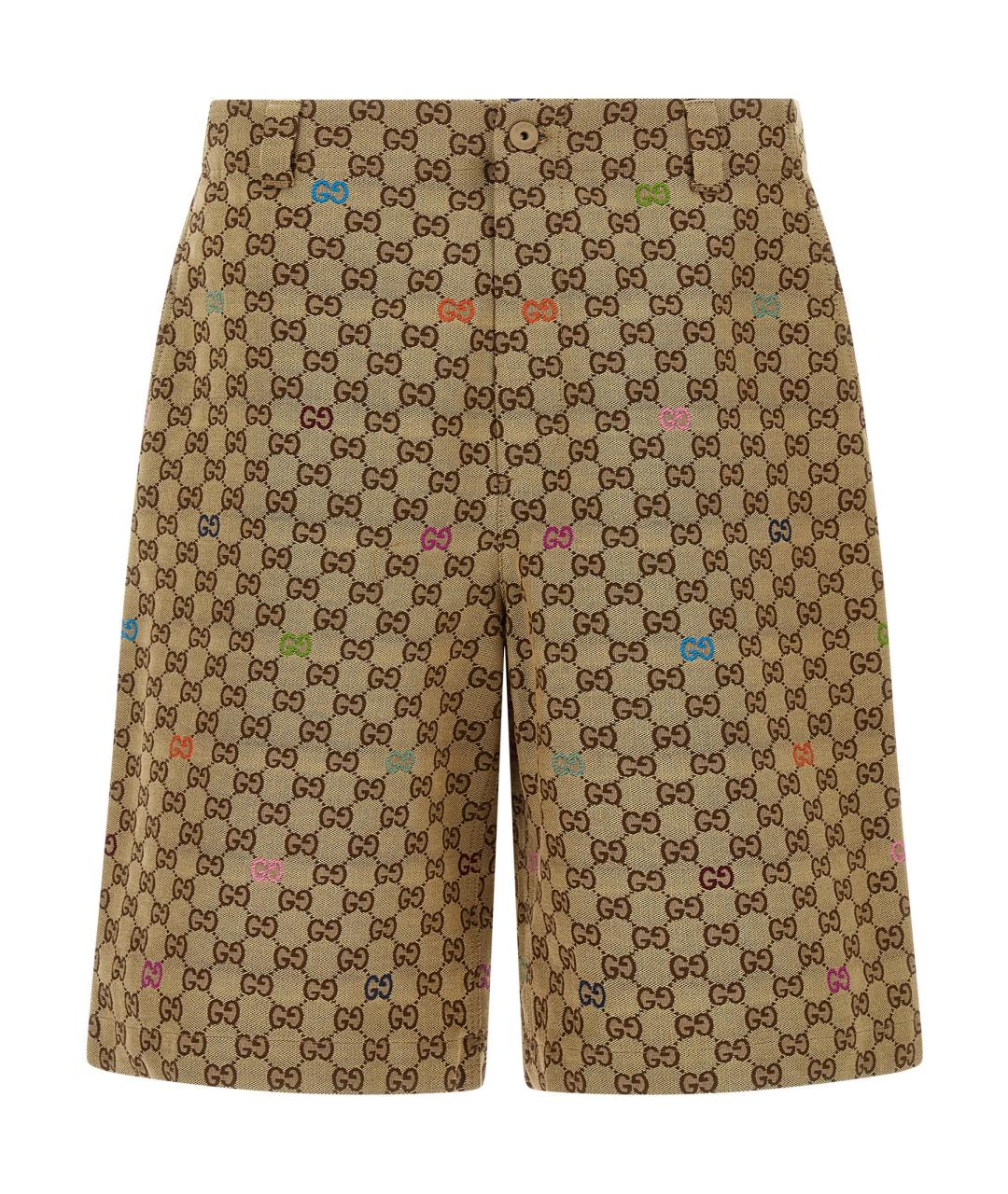 GUCCI Бежевые хлопковые шорты, фото 1