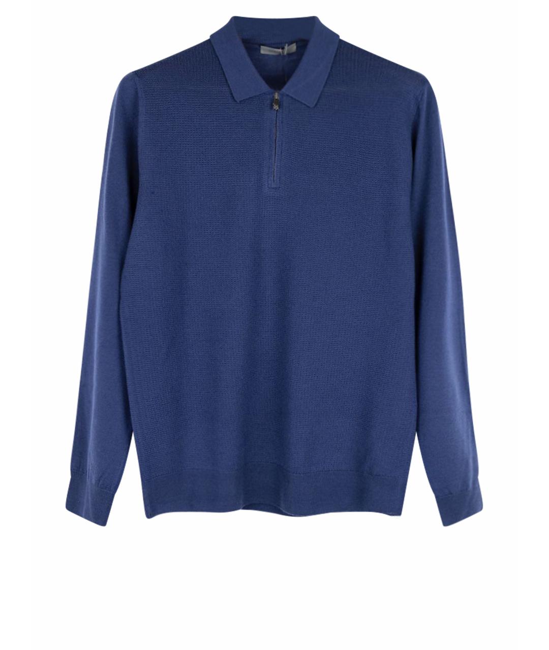 CORNELIANI Темно-синий шерстяной джемпер / свитер, фото 1
