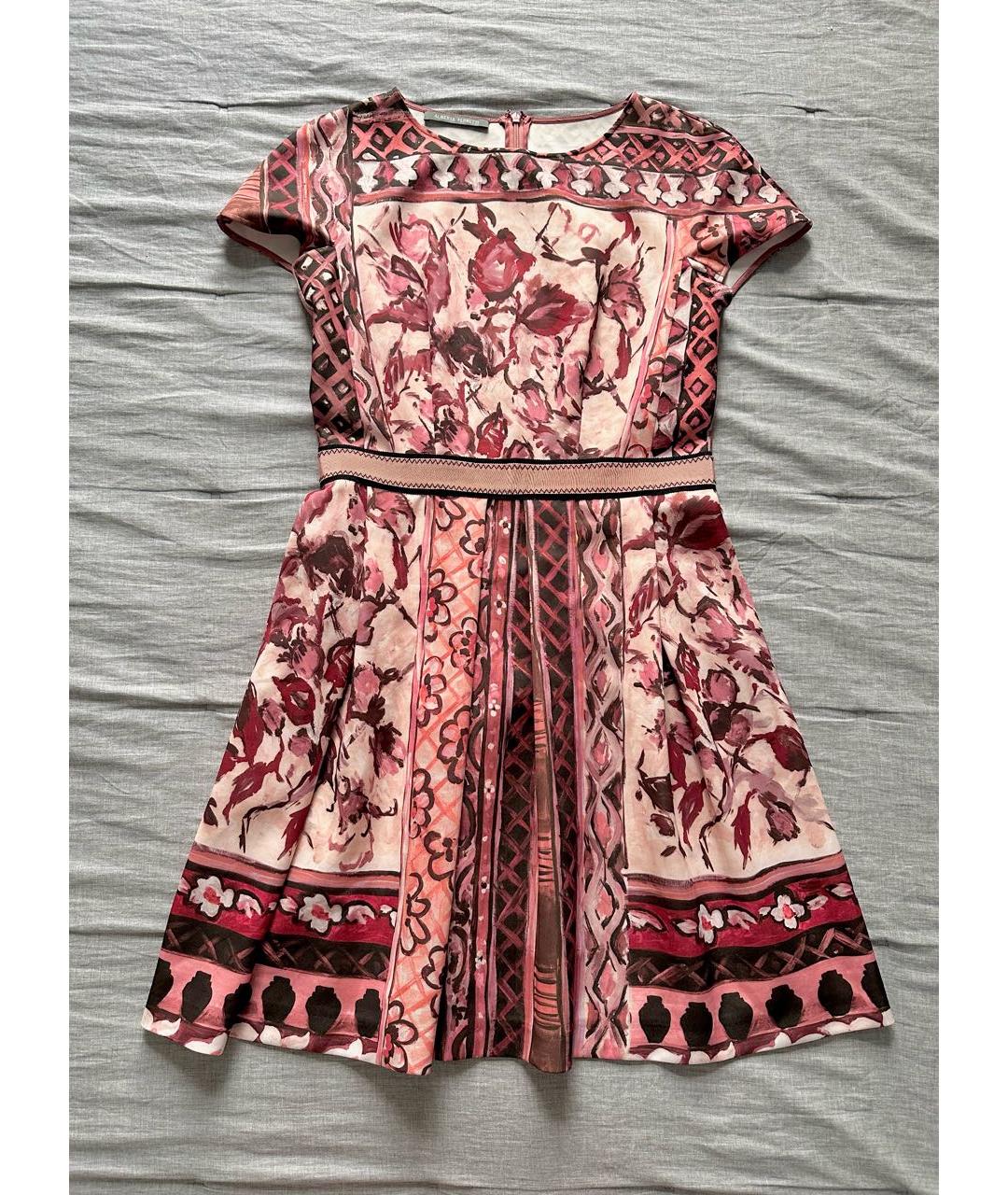 ALBERTA FERRETTI Мульти полиэстеровое коктейльное платье, фото 7