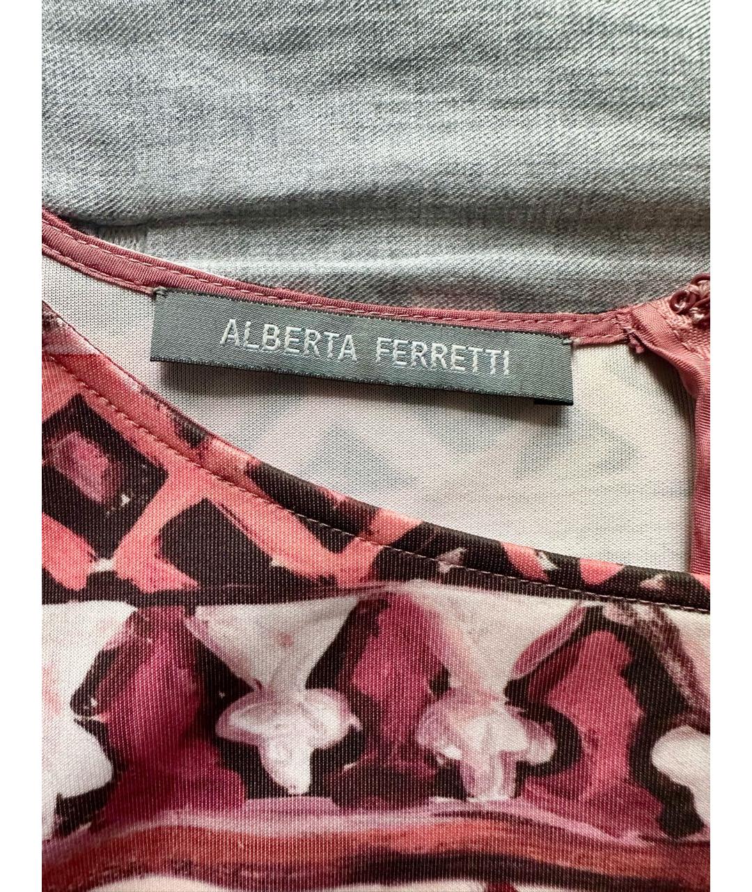 ALBERTA FERRETTI Мульти полиэстеровое коктейльное платье, фото 3