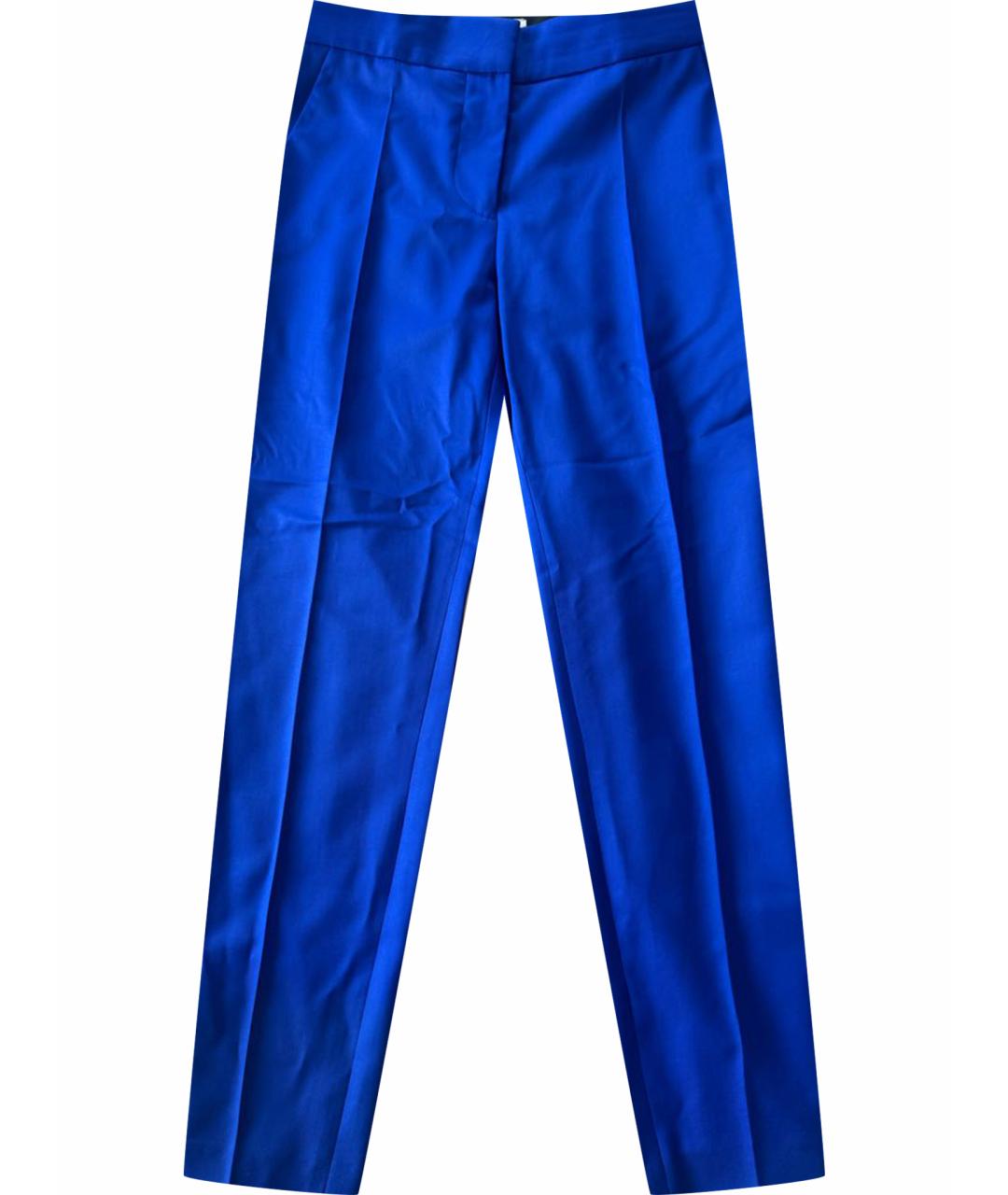 STELLA MCCARTNEY Синие шерстяные брюки узкие, фото 1