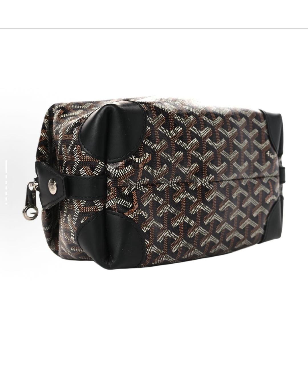 GOYARD Коричневая кожаная косметичка, фото 3