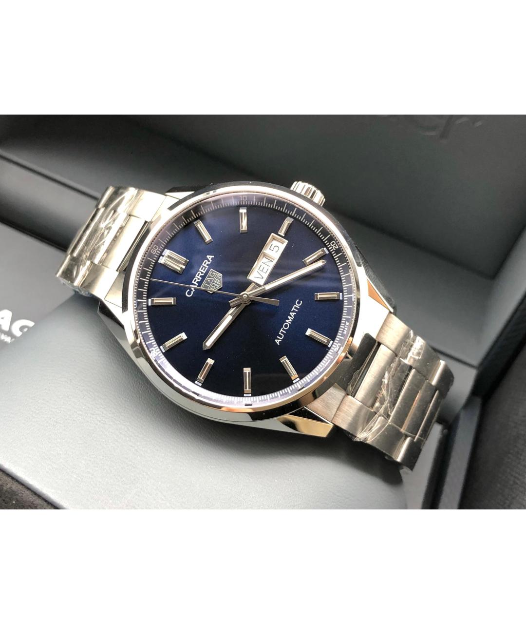 TAG HEUER Темно-синие стальные часы, фото 5