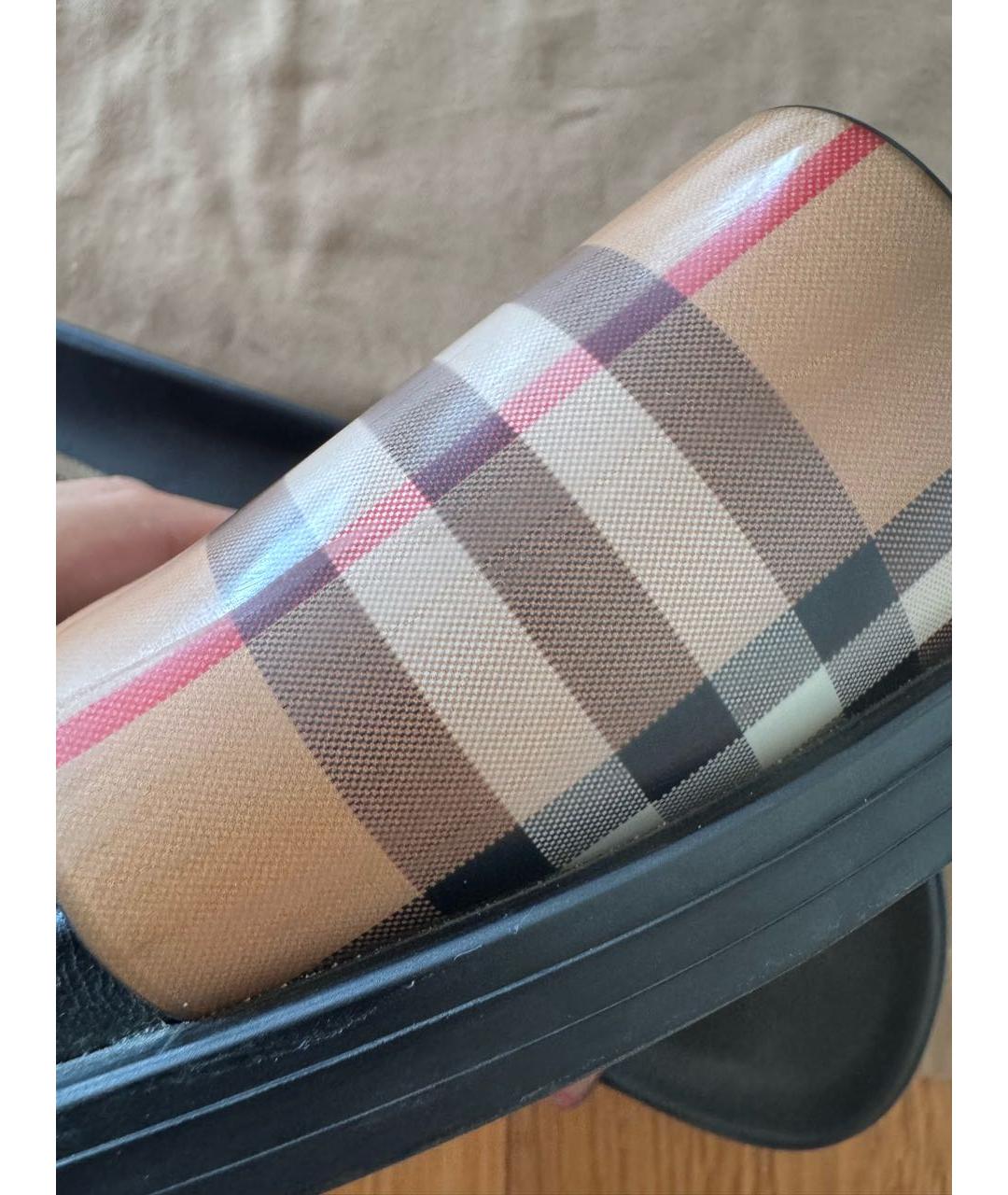 BURBERRY Кожаные шлепанцы, фото 7